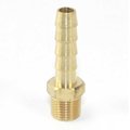 Interstate Pneumatics Brass Hose Barb Fitting, Connector, 1/4 Inch Barb X 1/8 Inch NPT Male End FM24